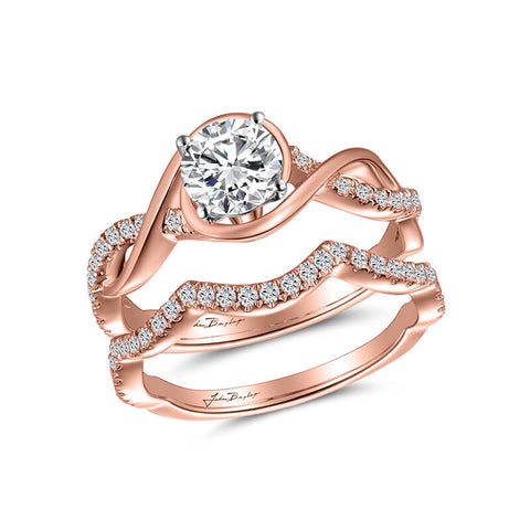 John Bagley Classic Engagement Ring With Twisting Band #295529 - Chalmers Jewelers