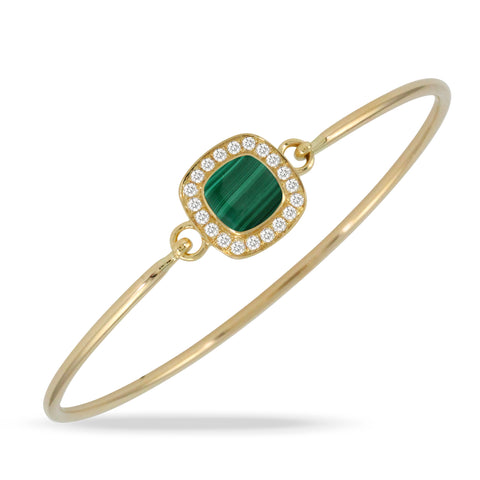 Malachite and Diamond Bangle - Chalmers Jewelers