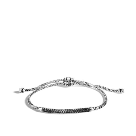 lassic Chain Pull Through Bracelet with Black Spinel - Chalmers Jewelers