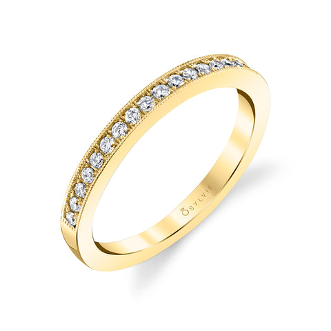 Sylvie Daimond Wedding Band BS1876