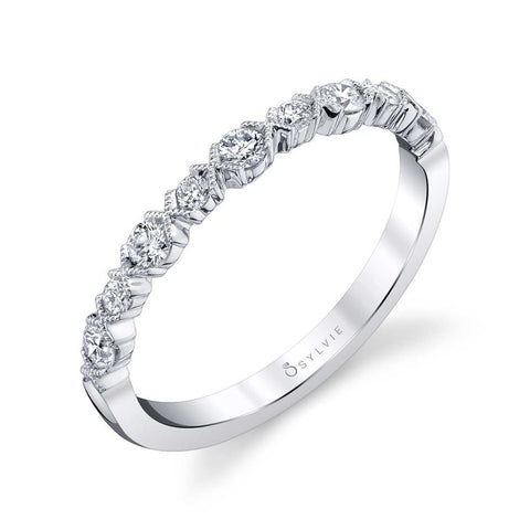 Crisscross Stackable Band B0064-WG - Chalmers Jewelers