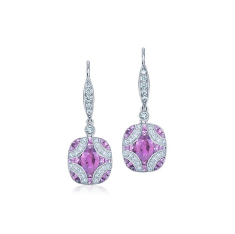 KWIAT Argyle Collection Amethyst and Diamond Earrings E-28441-0-AMEDIA-18KW