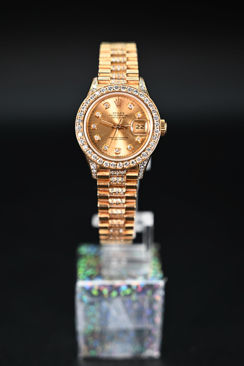 ROLEX LADIES DATEJUST 18K YELLOW GOLD and DIAMONDS 69178