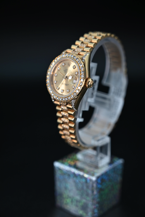 ROLEX LADIES DATEJUST 18K YELLOW GOLD and DIAMONDS 69178