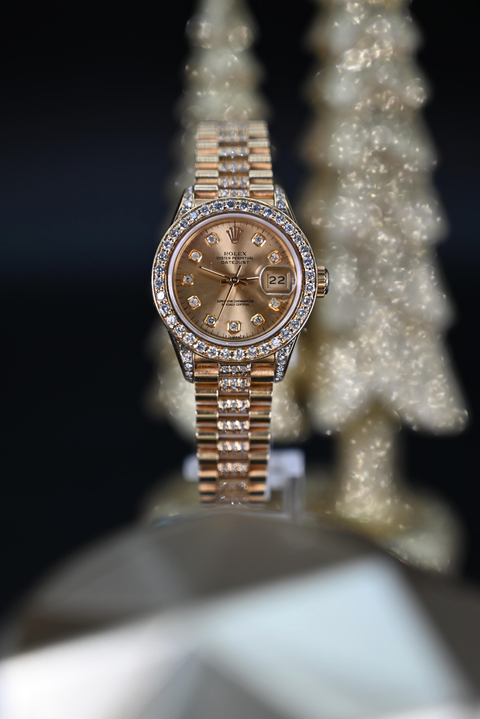 ROLEX LADIES DATEJUST 18K YELLOW GOLD and DIAMONDS 69178