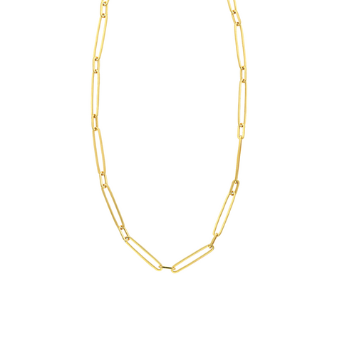 MIDAS 14k Gold Paperclip Necklace MF036299
