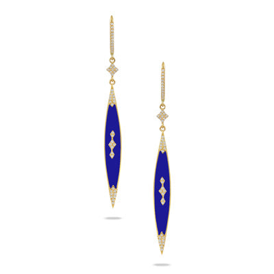 Doves Royal Lapis and Diamond Earrings E8472LP