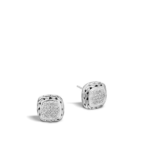 Classic Chain Stud Earring with Diamonds - Chalmers Jewelers