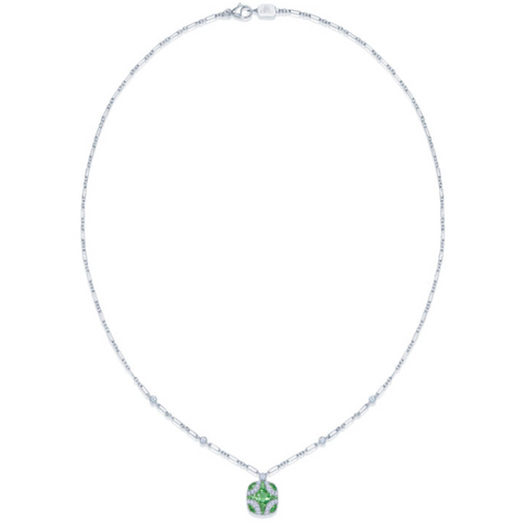 KWIAT Argyle Collection Tsavorite Garnet and Diamond Necklace N-28688-0-TSADIA-18KW