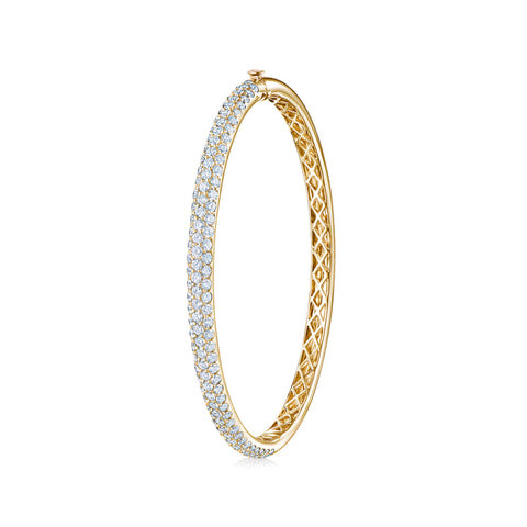 KWIAT Moonlight Collection Medium Pave Diamond Bangle B-15697Y-0-DIA-18KY