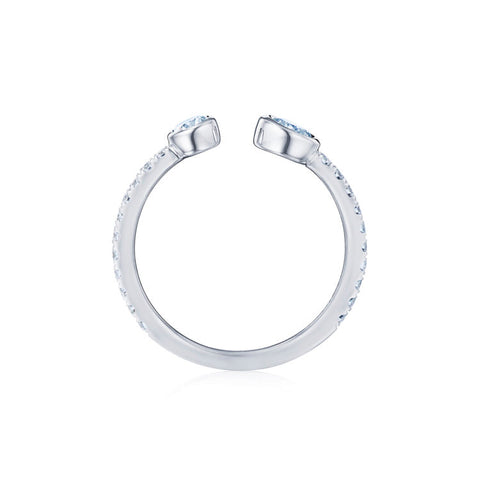 KWIAT Eclipse Open Ring with Pear Shape Diamonds W-13617W-0-DIA-18KW