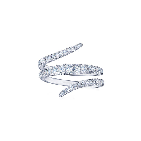 KWIAT Vine Collection Wrap Ring with Diamonds R-30034-0-DIA-18KW