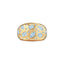 KWIAT Cobbletone Collection Wide Band Ring with Diamond Accents R-30095-0-DIA-18KW