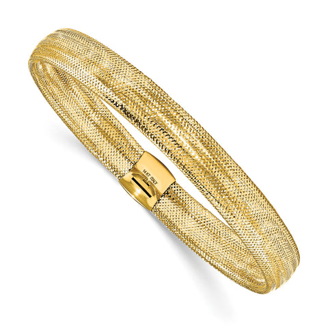 Leslie's 14K Fancy Stretch Bangle Bracelet LF1126