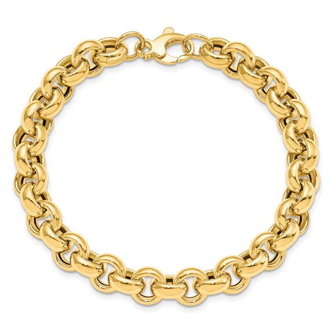 14k Yellow Gold Rolo Link Necklace 18 inches LF839-18