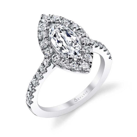 Marquise Engagement Ring With Halo S1199-MQ - Chalmers Jewelers