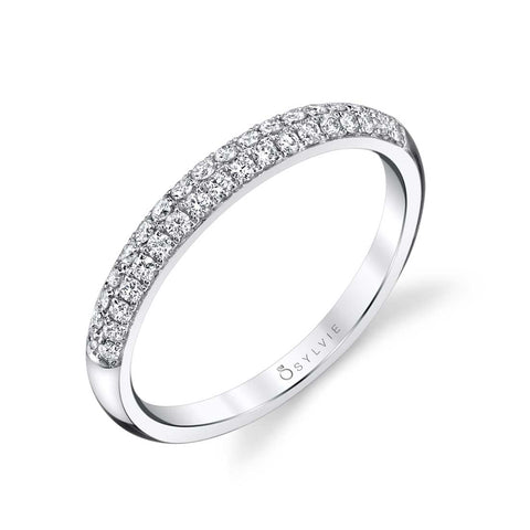 Sylvie Micro Pave Wedding Band BSY768