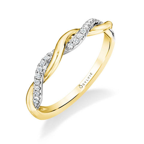 Modern Spiral Wedding Band BS1524-WG - Chalmers Jewelers