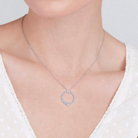 KWIAT Eclipse Small Pendant With Diamonds N-9769-0-DIA-18KW