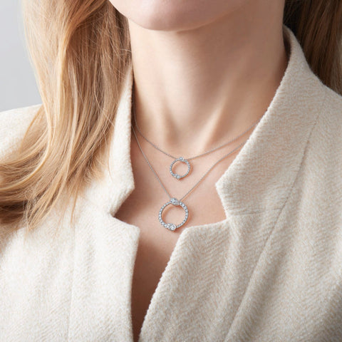 KWIAT Eclipse Small Pendant With Diamonds N-9769-0-DIA-18KW