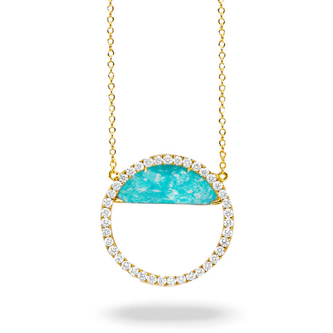 Amazonite and Diamond Necklace - Chalmers Jewelers