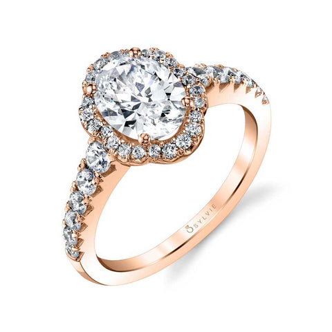 Oval Engagement Ring With Halo S1804 - Chalmers Jewelers