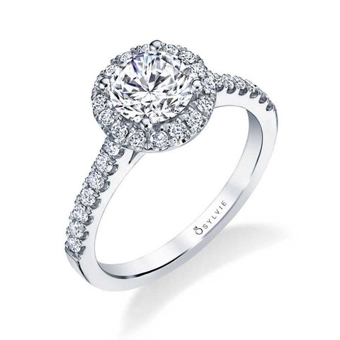 Classic Halo Engagement Ring S1475 - Chalmers Jewelers