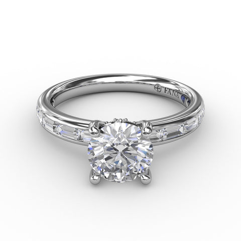 Fana Channel Set Baguette Engagement Ring 3289