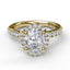 Classic Diamond Halo Engagement Ring with a Gorgeous Side Profile 3838 - Chalmers Jewelers