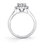 Cushion Halo Engagement Ring Two Tone SY756-YG-TT - Chalmers Jewelers