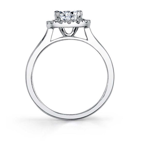 Cushion Halo Engagement Ring Two Tone SY756-YG-TT - Chalmers Jewelers