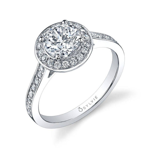 Modern Halo Engagement Ring SY865 - Chalmers Jewelers