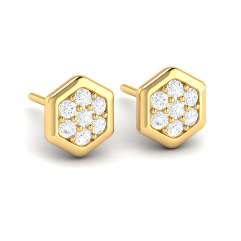 Vlora Serafina 14k Yellow Gold and Diamond Earrings VER60279