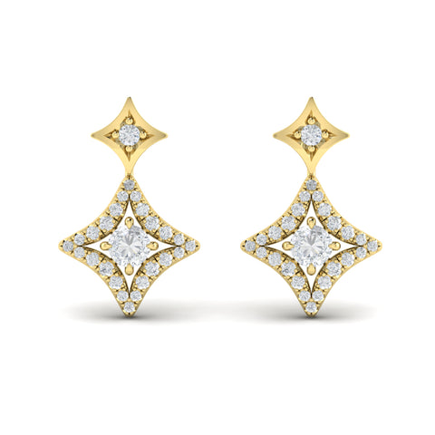Vlora Estrella 14k Yellow Gold and Diamond Earrings VER60698