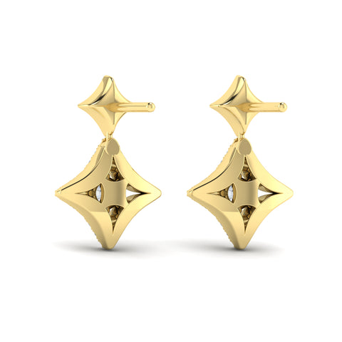 Vlora Estrella 14k Yellow Gold and Diamond Earrings VER60698