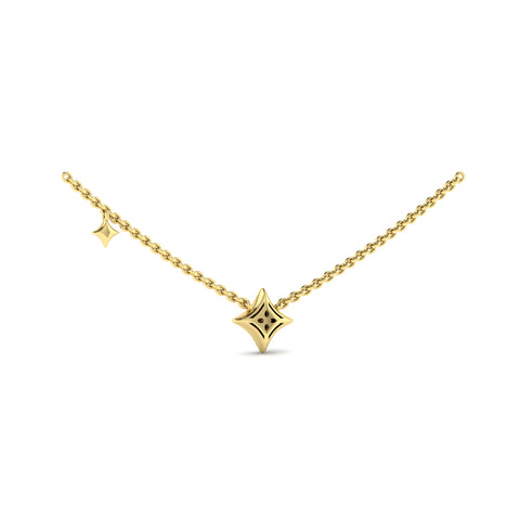 Vlora Estrella 14k Yellow Gold and Diamond Necklace VN60215