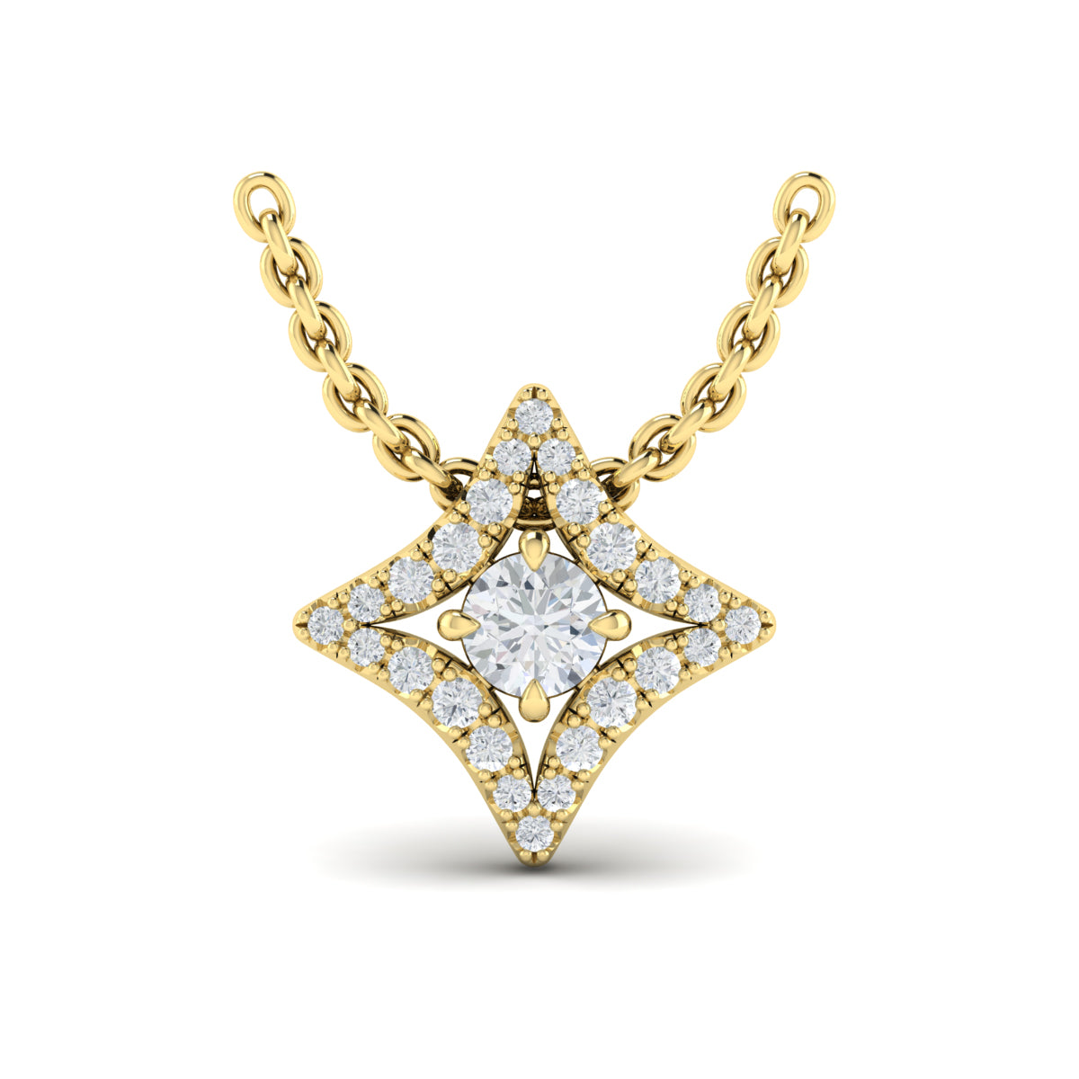 Vlora Estrella 14K Diamond Cluster Vlora Star Double Pendant Necklace