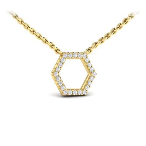 Vlora Serafina 14k Yellow Gold and Diamond Necklace VP60322