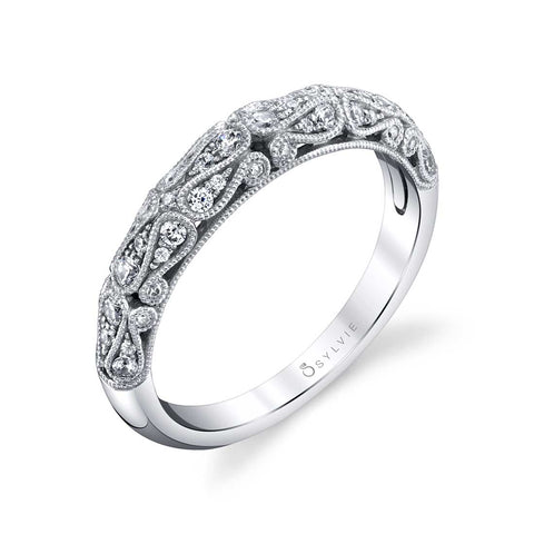 Vintage Inspired Wedding Band With Milgrain Detailing BS1239 - Chalmers Jewelers