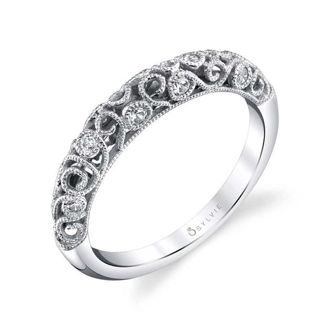 Vintage Inspired Wedding Band With Milgrain Detailing BS1501 - Chalmers Jewelers