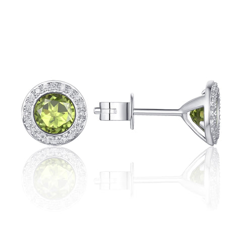 Luvente PERIDOT 14K GOLD EARRINGS E01483-PDT