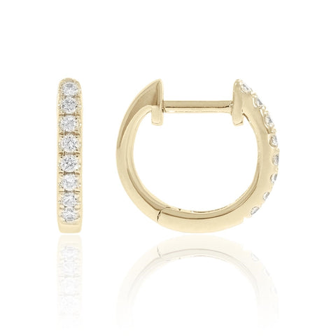 Luvente 14k Diamond Hoop Earrings E02761