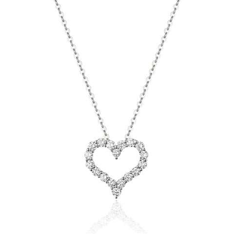 14k Diamond Heart Necklace - Chalmers Jewelers