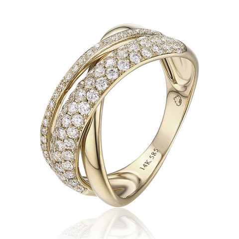 Luvente 14k Diamond Multi Band Fashion Ring R01206