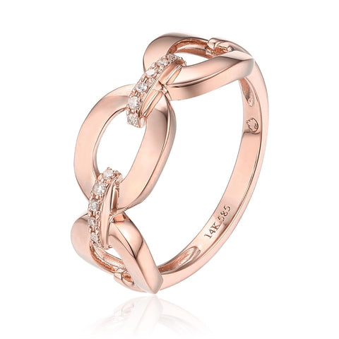 Luvente 14k Diamond Link Fashion Ring R01260
