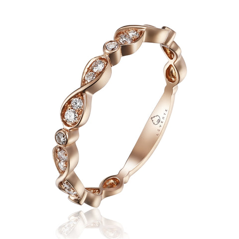 14k Gold Infinity Stackable Diamond Ring - Chalmers Jewelers