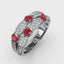 Fana Double Row Ruby and Diamond Ring 1592