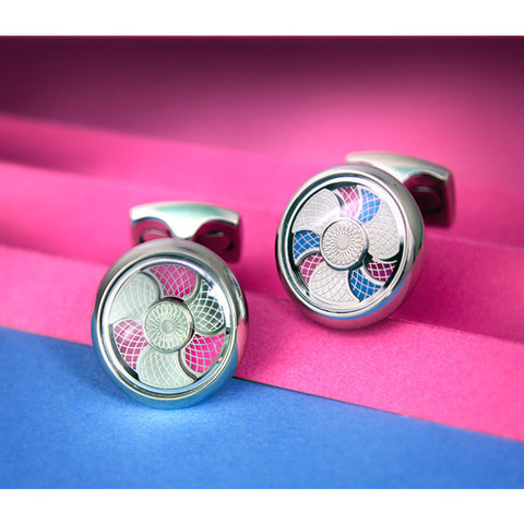 Deakin & Francis Blue And Pink Color Change Cufflinks - Chalmers Jewelers
