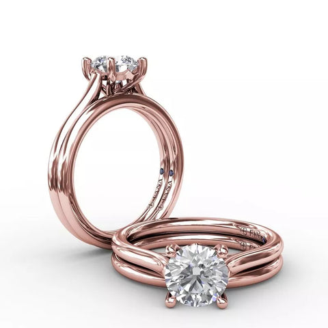 Fana Classic Cathedral Solitaire Engagement Ring S4014