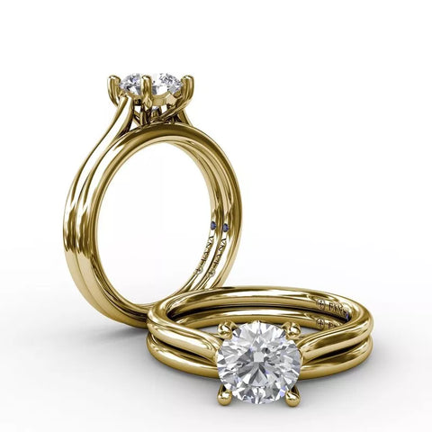 Fana Classic Cathedral Solitaire Engagement Ring S4014